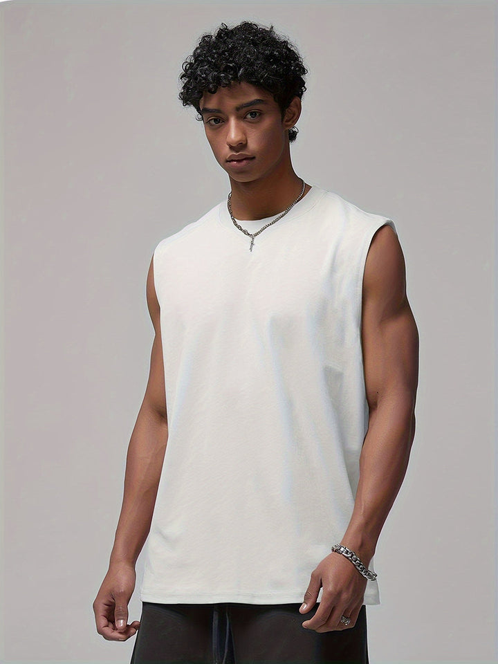 Herren Tanktop | Ärmellos und leicht | Einfarbiges Design | Sommer Casual