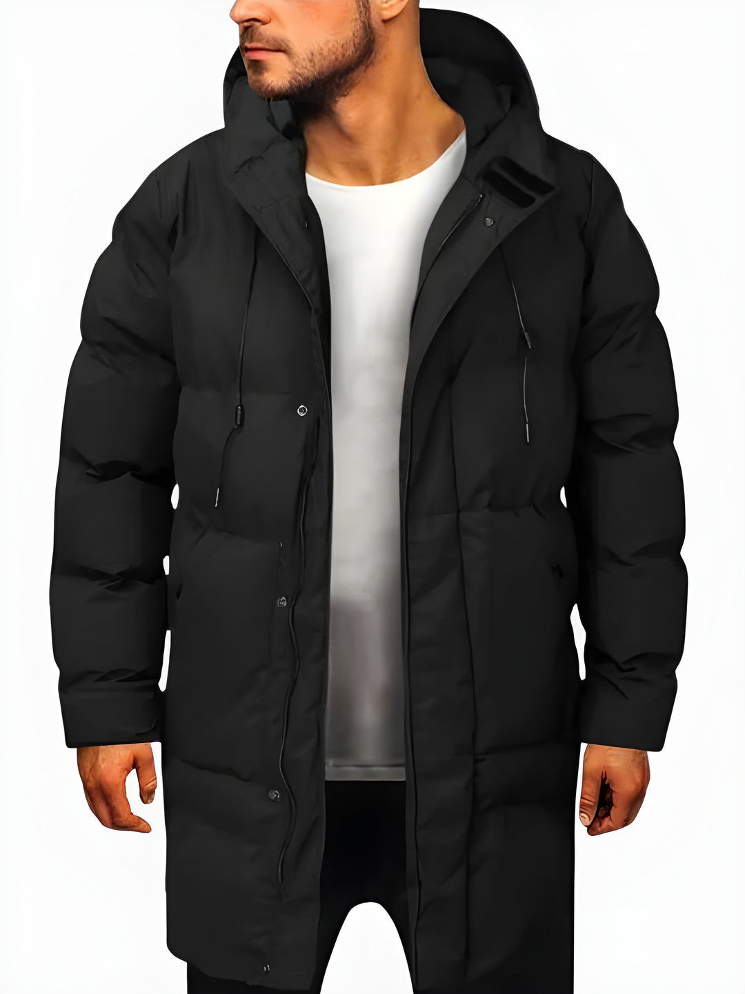 Parka Herren | Lange Winterjacke | Warm Gefütterter Mantel