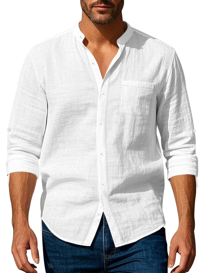 Herrenhemd | Atmungsaktiv | Langarm | Hawaii-Stil