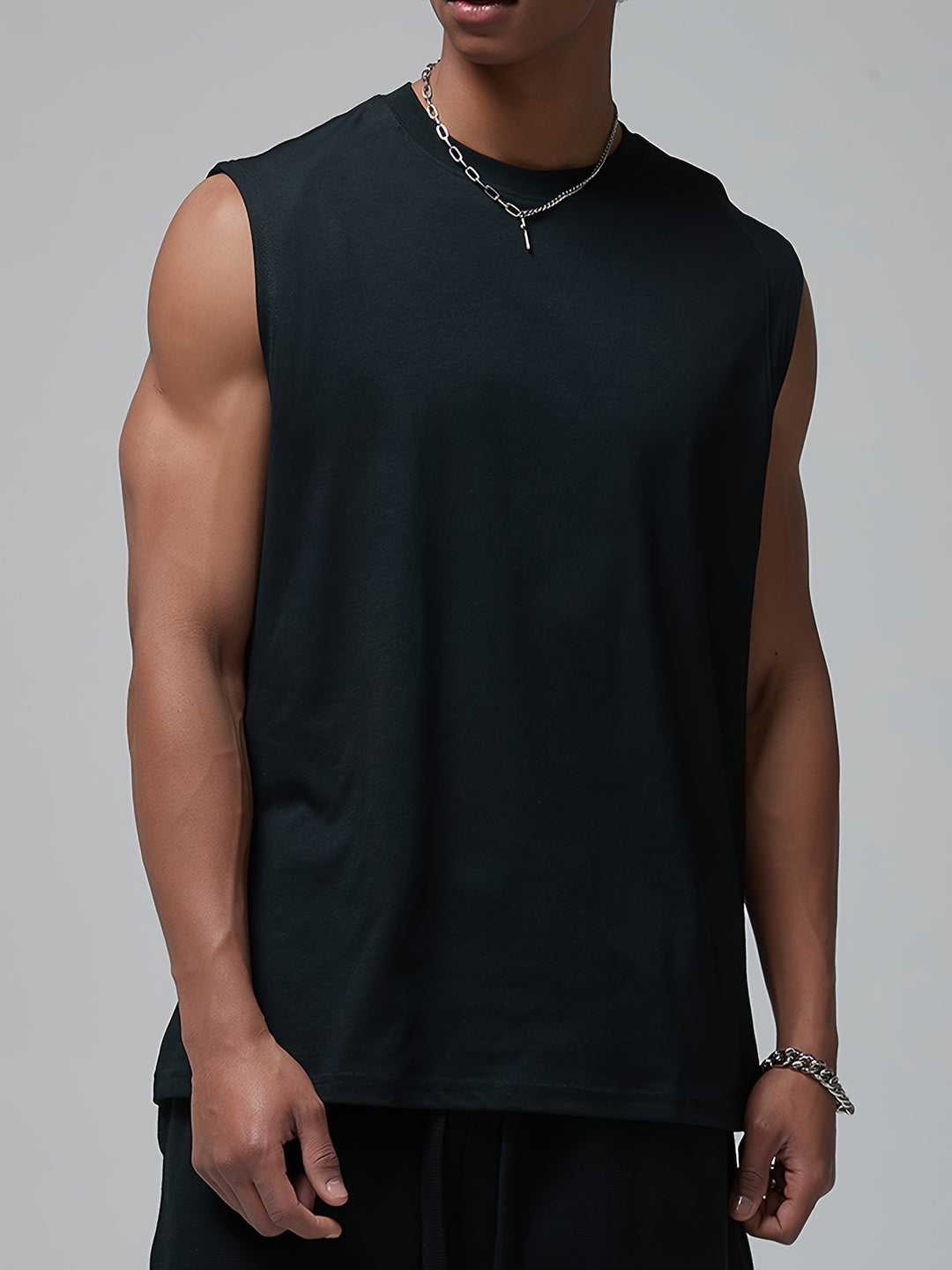 Herren Tanktop | Ärmellos und leicht | Einfarbiges Design | Sommer Casual