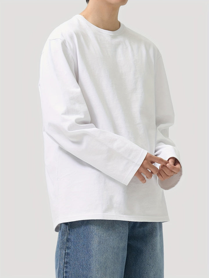 Herren-T-Shirt | Langarm | Lässig und atmungsaktiv | Frühling und Sommer