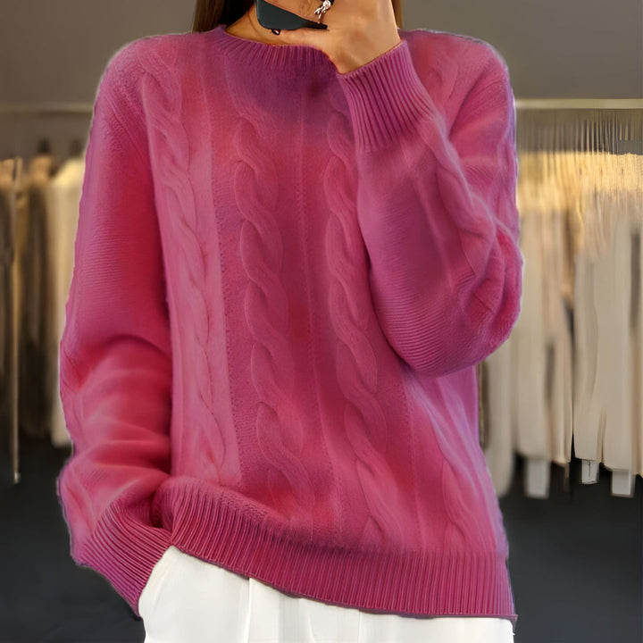 Damen Pullover | Strickpullover Winter | Rundhals