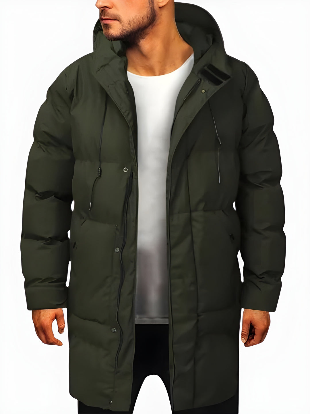 Parka Herren | Lange Winterjacke | Warm Gefütterter Mantel