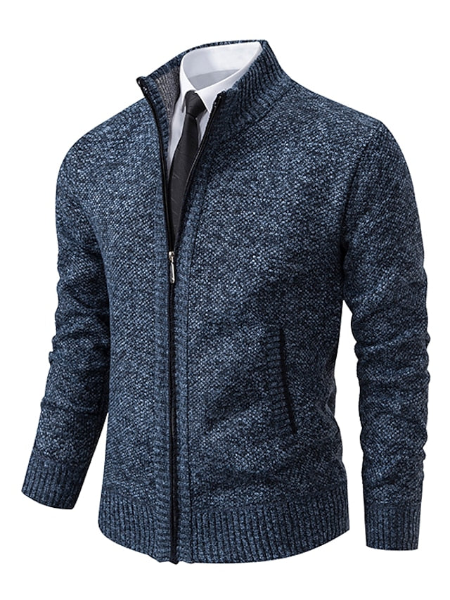 Herren Cardigan | Strickjacke mit Reißverschluss | Elegant