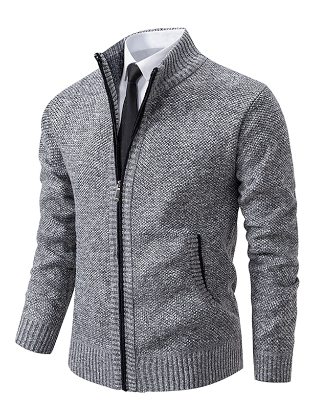 Herren Cardigan | Strickjacke mit Reißverschluss | Elegant