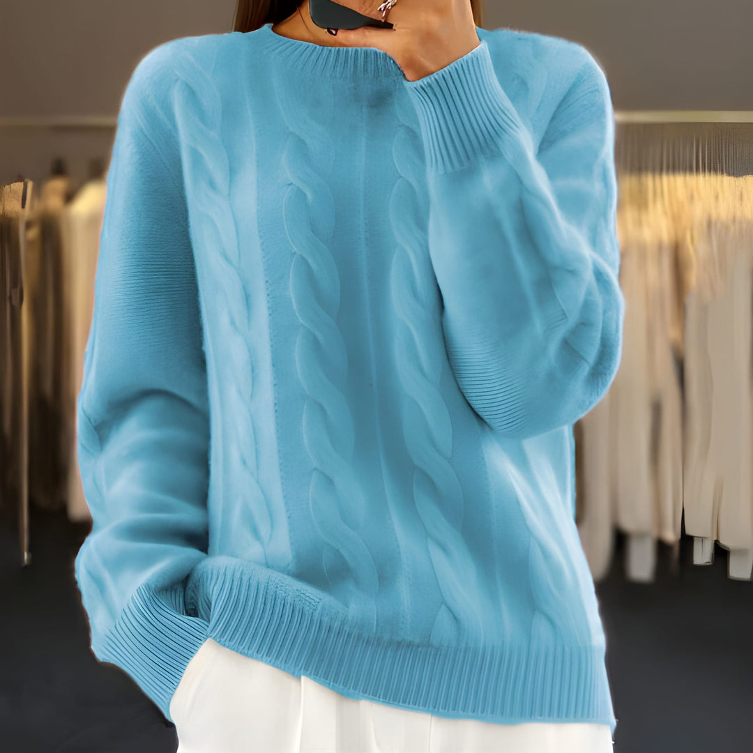 Damen Pullover | Strickpullover Winter | Rundhals