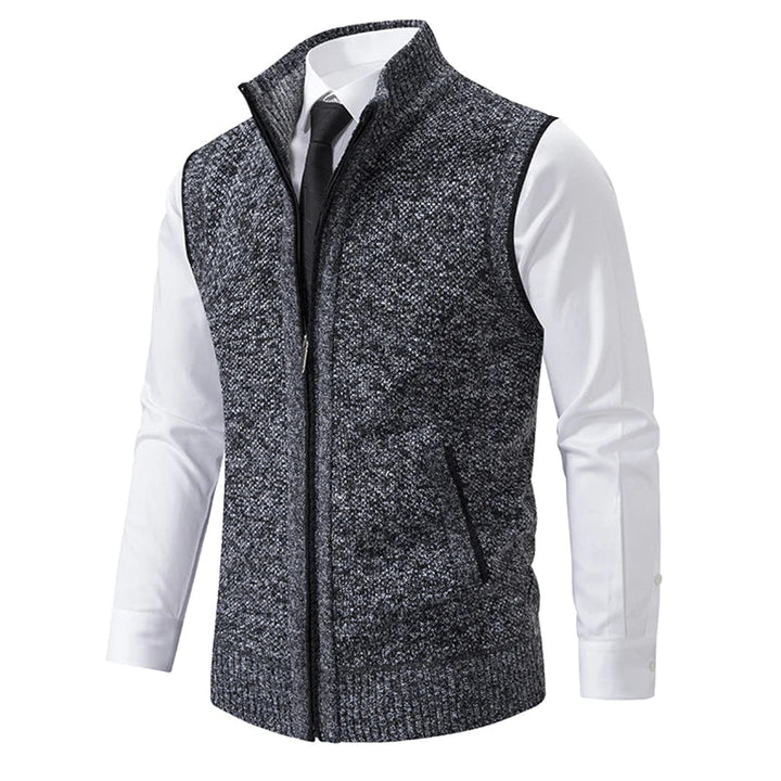 Herren Cardigan | Klassisch Gestrickt | Pullover Mit Reißverschluss