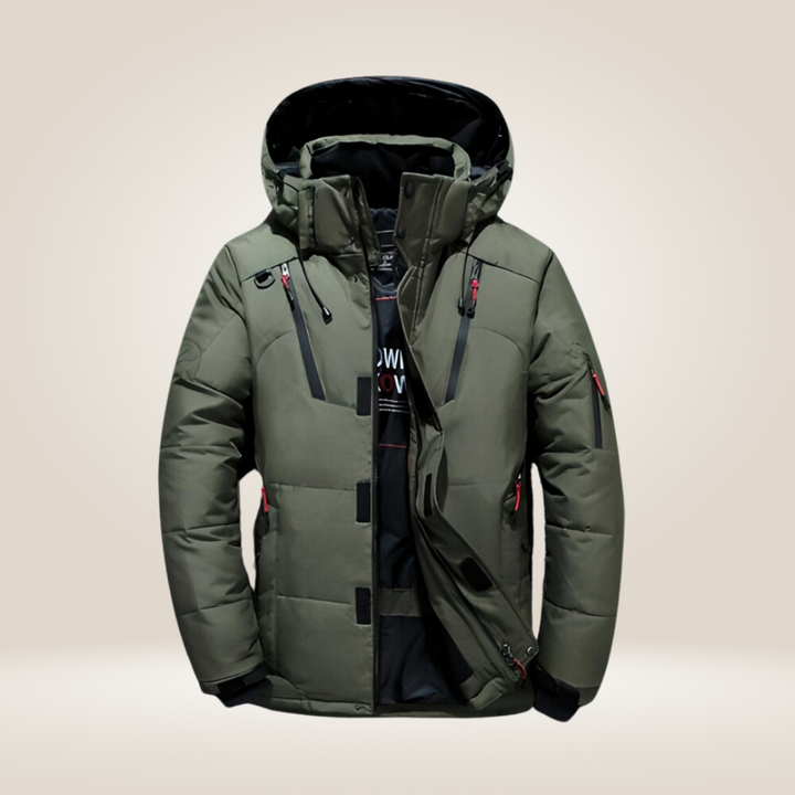 Winterjacke Herren | Wattiertes Design | Kapuzenjacke