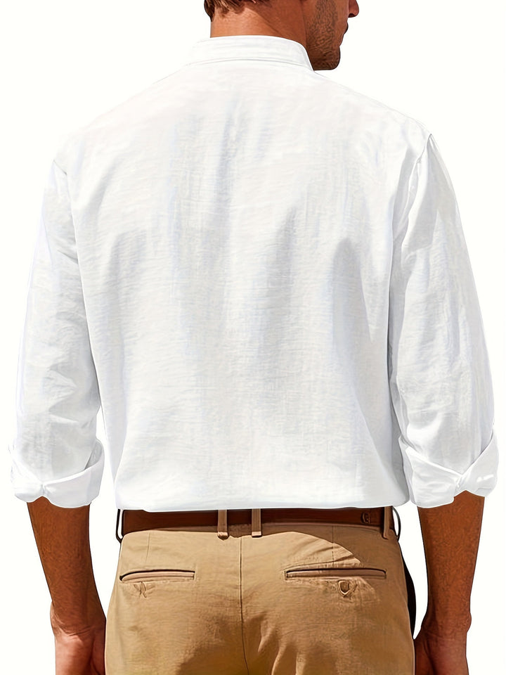 Herrenhemd | Atmungsaktiv | Langarm | Hawaii-Stil