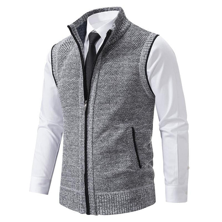 Herren Cardigan | Klassisch Gestrickt | Pullover Mit Reißverschluss