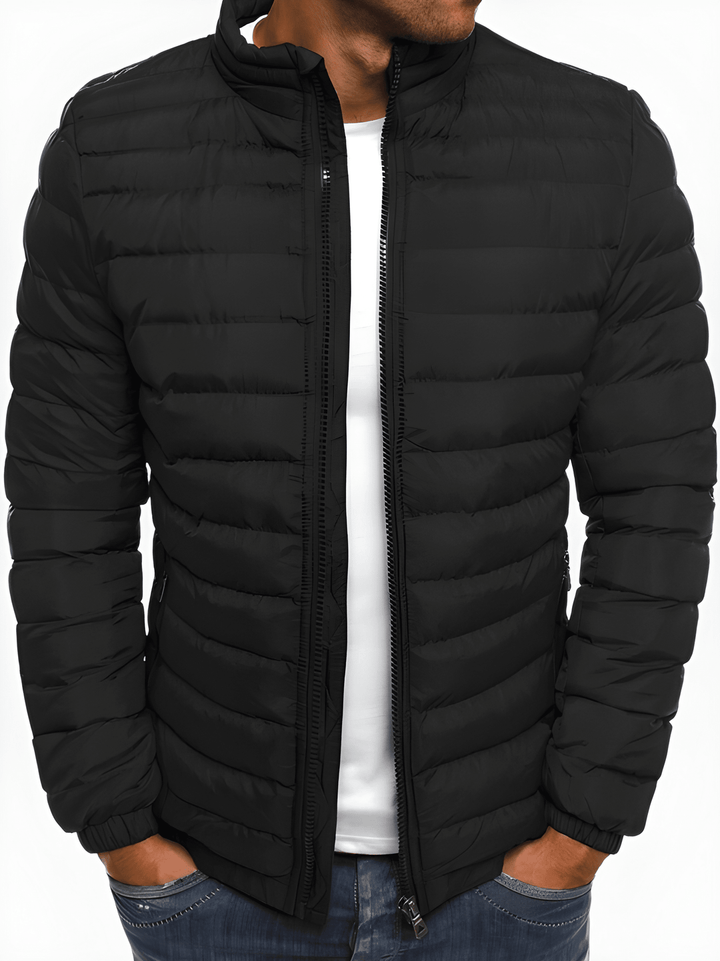 Winterjacke Herren | Stehkragen | Leichte Wattierte Jacke