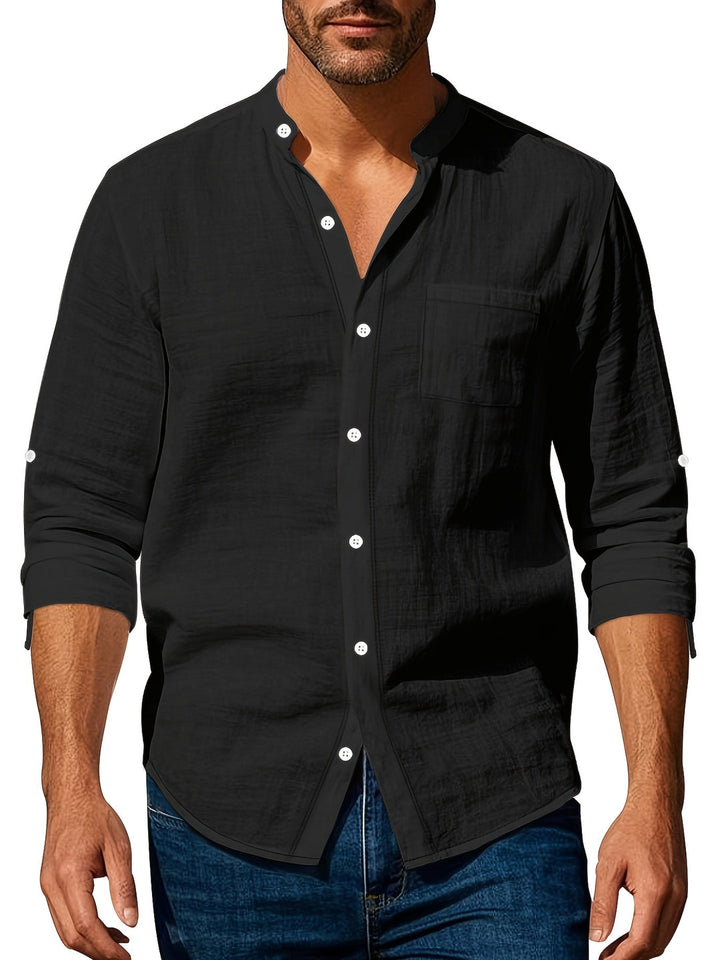 Herrenhemd | Atmungsaktiv | Langarm | Hawaii-Stil