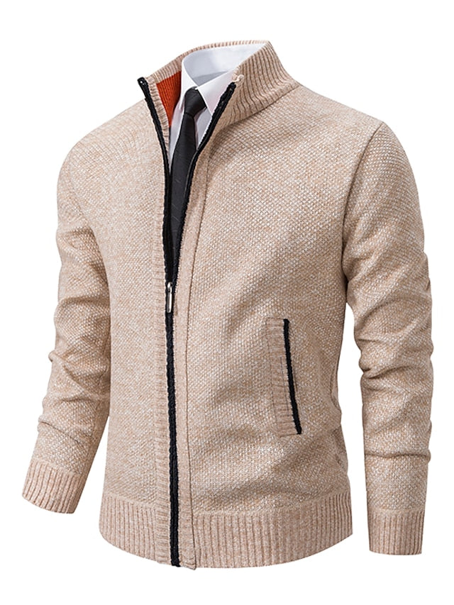 Herren Cardigan | Strickjacke mit Reißverschluss | Elegant