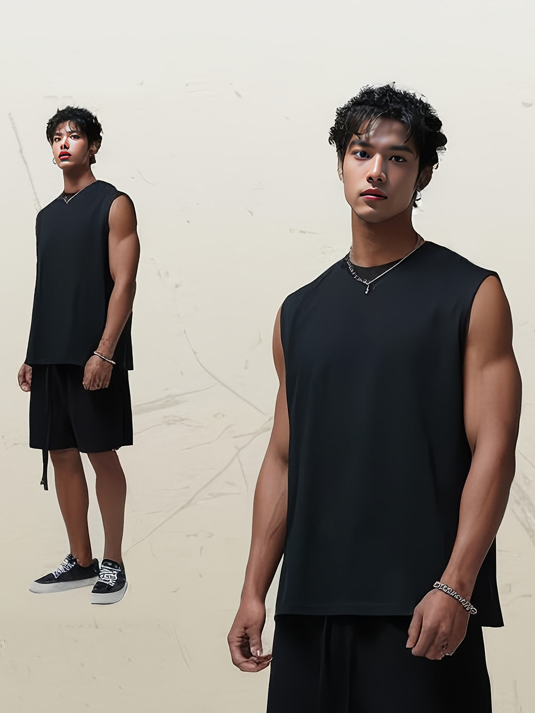 Herren Tanktop | Ärmellos und leicht | Einfarbiges Design | Sommer Casual