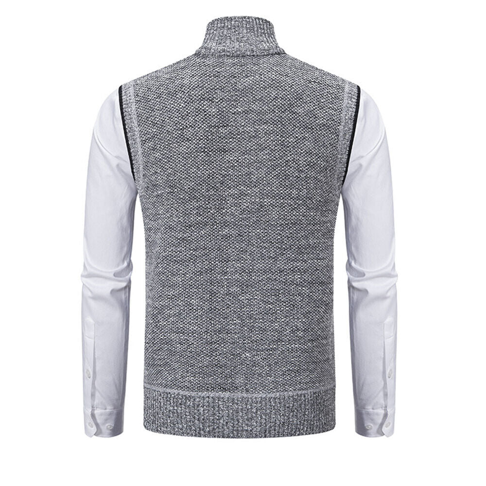 Herren Cardigan | Klassisch Gestrickt | Pullover Mit Reißverschluss