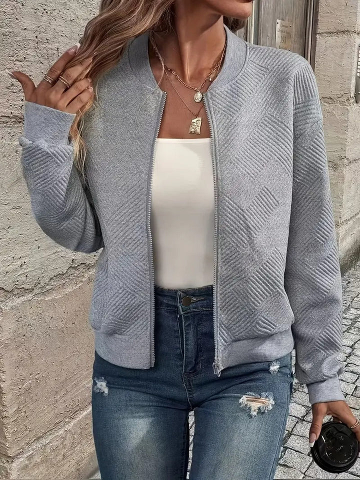 Sommerjacke | Leicht und atmungsaktiv | Strukturierter Stoff | Lässiges, elegantes Design