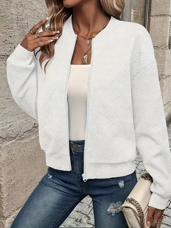 Sommerjacke | Leicht und atmungsaktiv | Strukturierter Stoff | Lässiges, elegantes Design