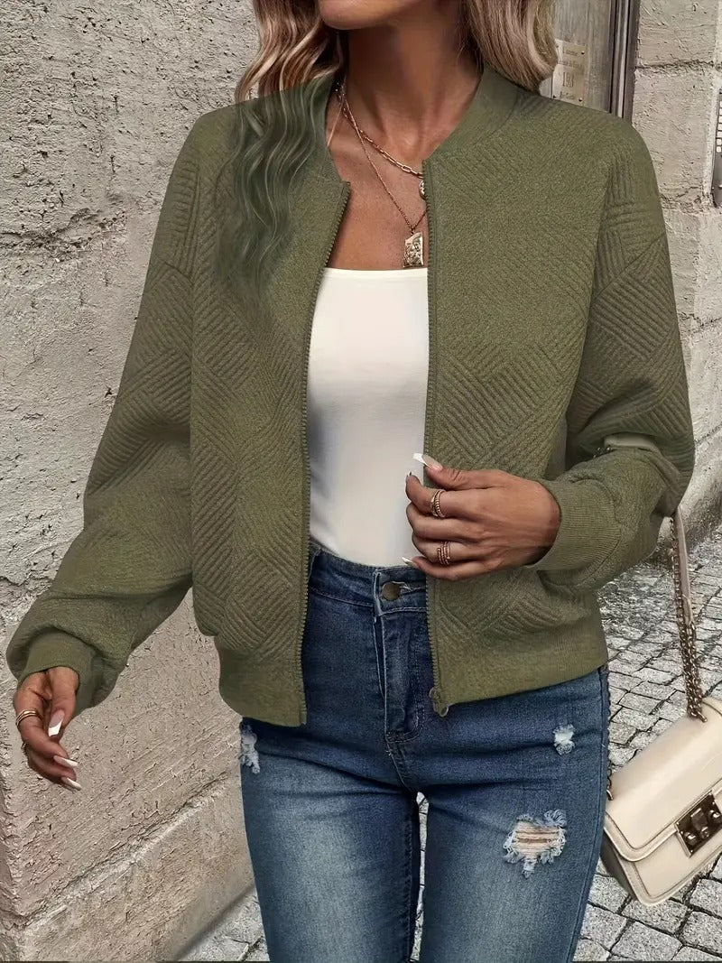 Sommerjacke | Leicht und atmungsaktiv | Strukturierter Stoff | Lässiges, elegantes Design