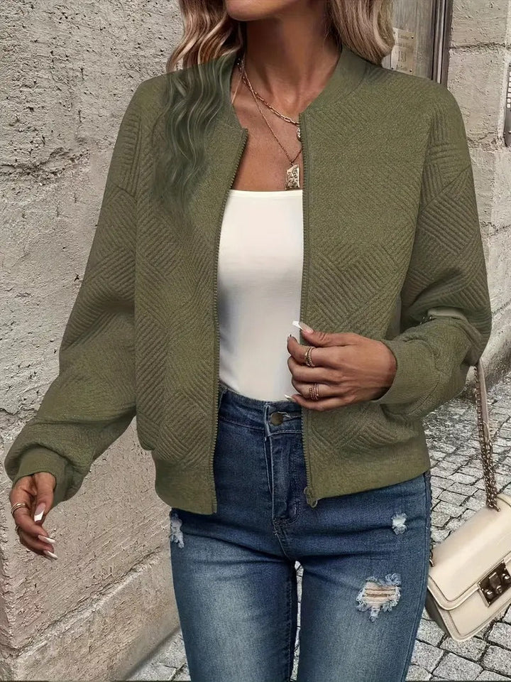 Sommerjacke | Leicht und atmungsaktiv | Strukturierter Stoff | Lässiges, elegantes Design