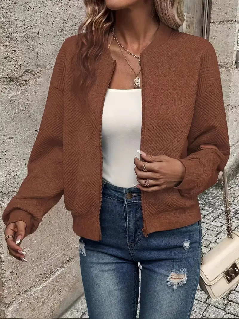 Sommerjacke | Leicht und atmungsaktiv | Strukturierter Stoff | Lässiges, elegantes Design