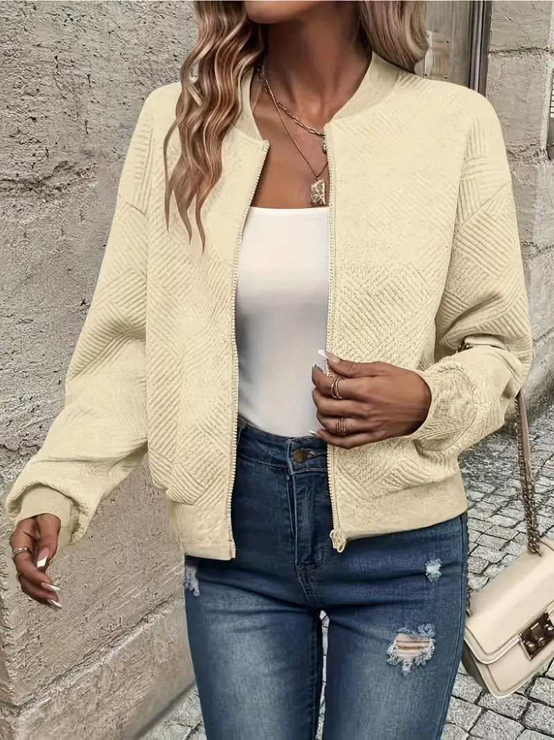 Sommerjacke | Leicht und atmungsaktiv | Strukturierter Stoff | Lässiges, elegantes Design